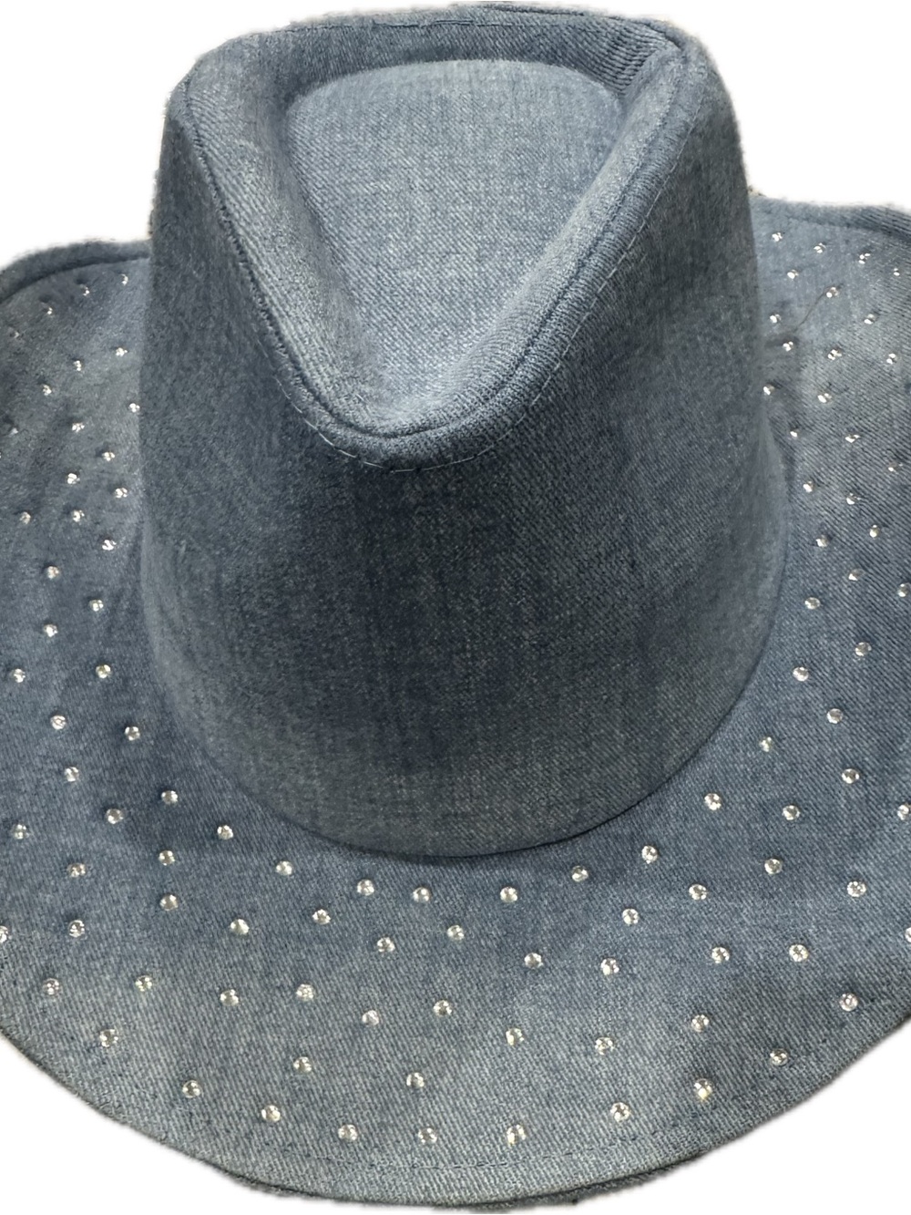 Women's Light Blue Rhinestone Cowboy Hat - Unbranded - Picture 2 of 2